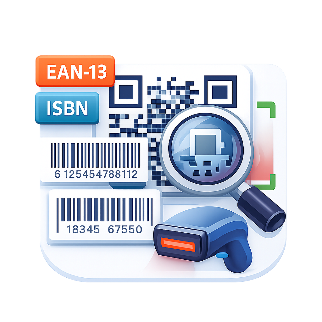 Decodificatore QR, EAN_13, ISBN, CODE_39 e CODE_128 online